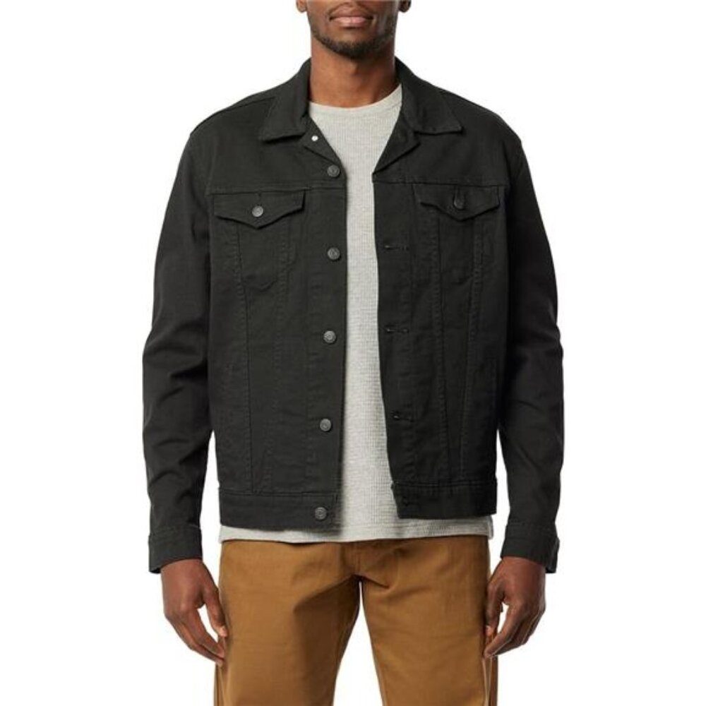 Mens Trucker Jacket Button Front Denim Coat Casual Outerwear Lightweight Cotton